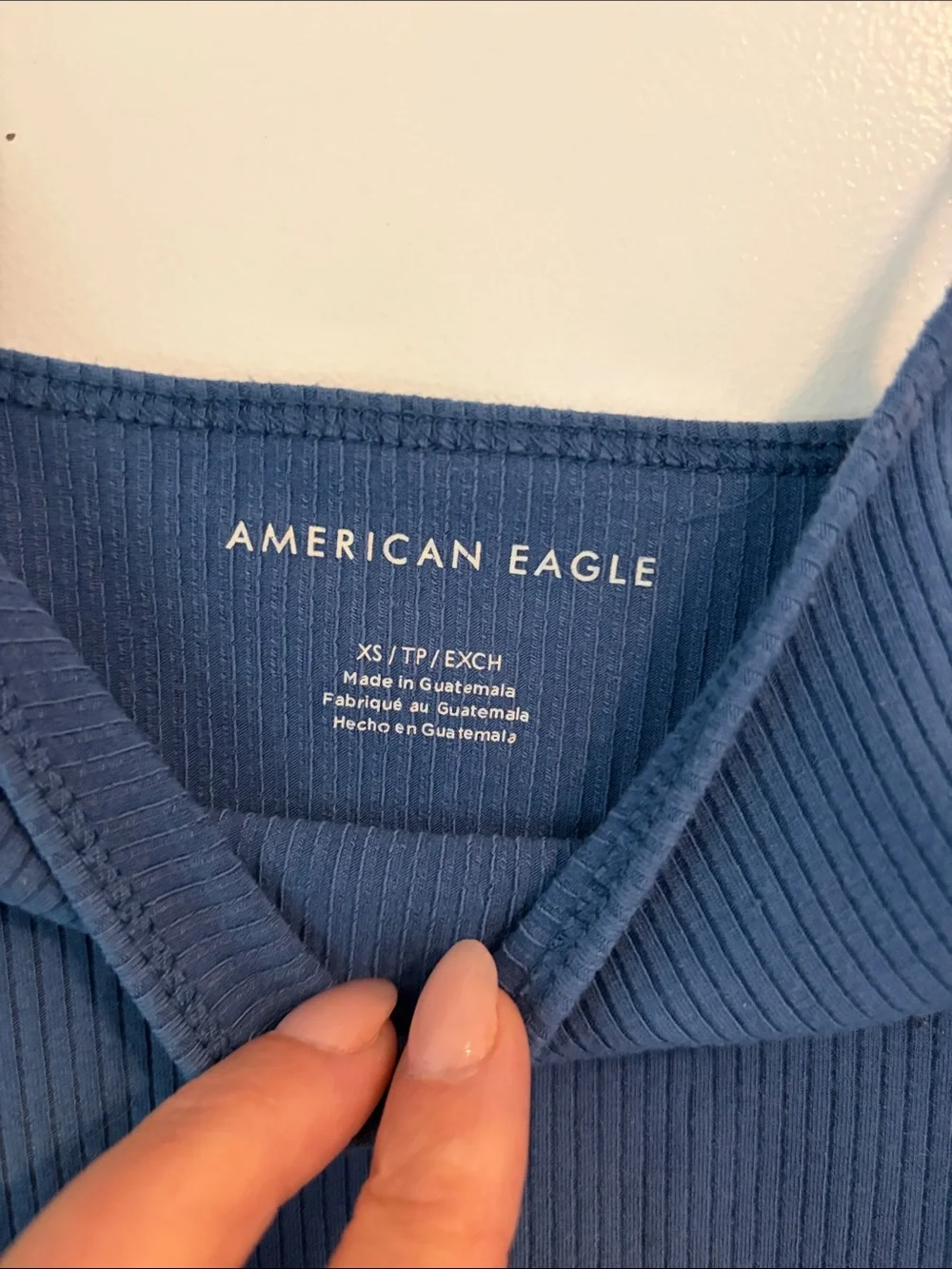American Eagle Ribbed Cami in Blue.  Size XS
